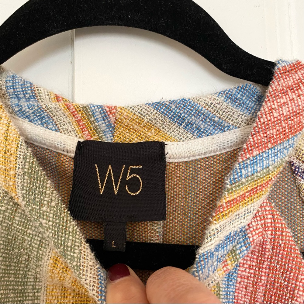 W5 Tank Top Tweed Muted Stripes Size L - Picture 3 of 7